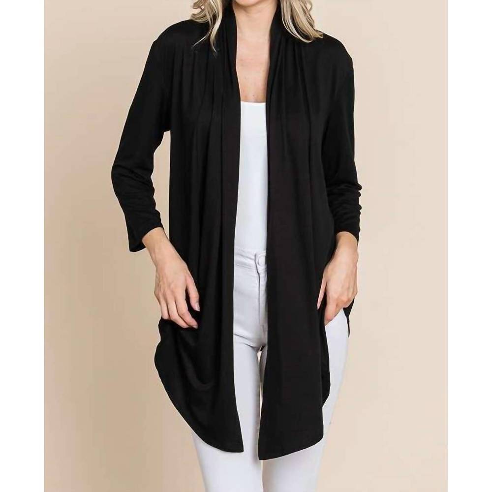 NEW CULTURE CODE open front cardigan in black
